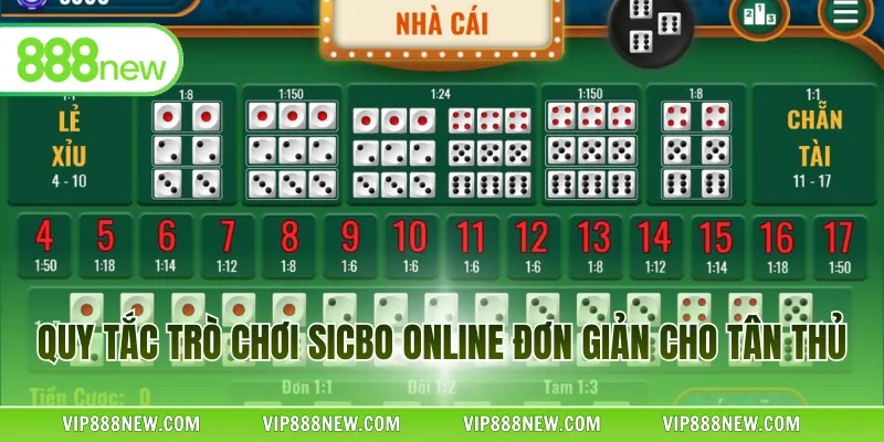 Quy tắc trò chơi Sicbo online đơn giản cho tân thủ